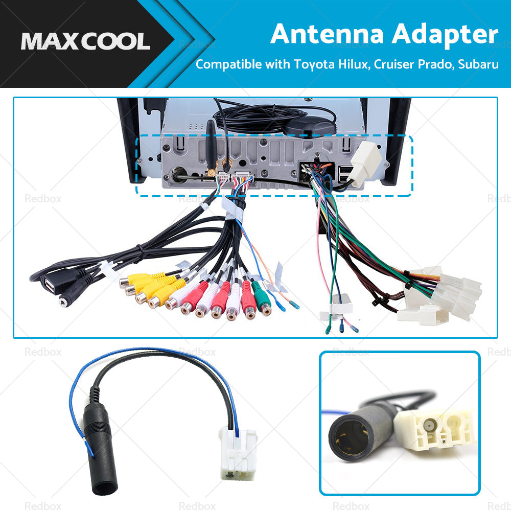 Radio Antenna Adapter Stereo Reverse Aerial Cable Connector Suitable For Toyota-0