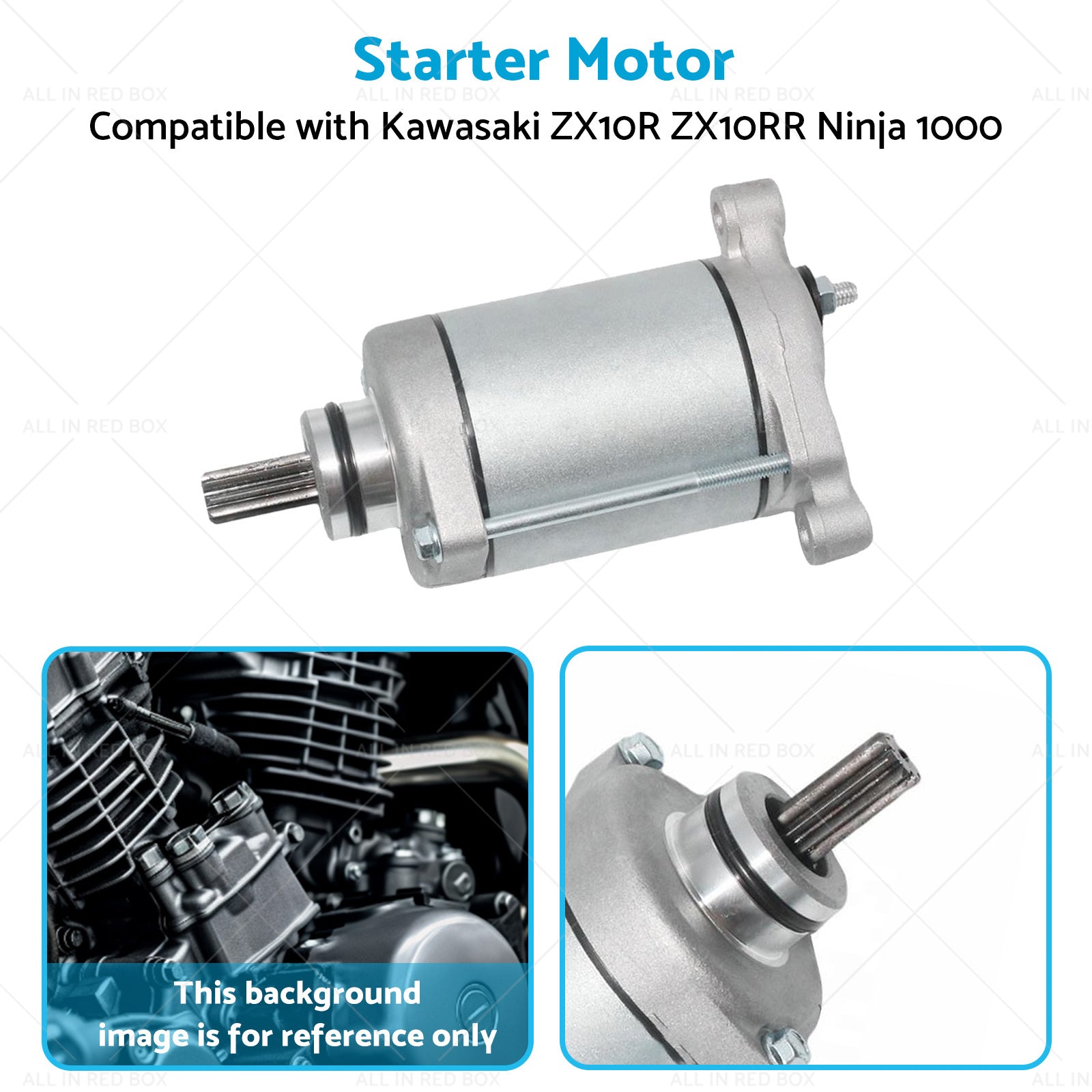 Engine Starter Motor 9Teeth Suitable For Kawasaki ZX10R ZX10RR Ninja 1000 11-21-4