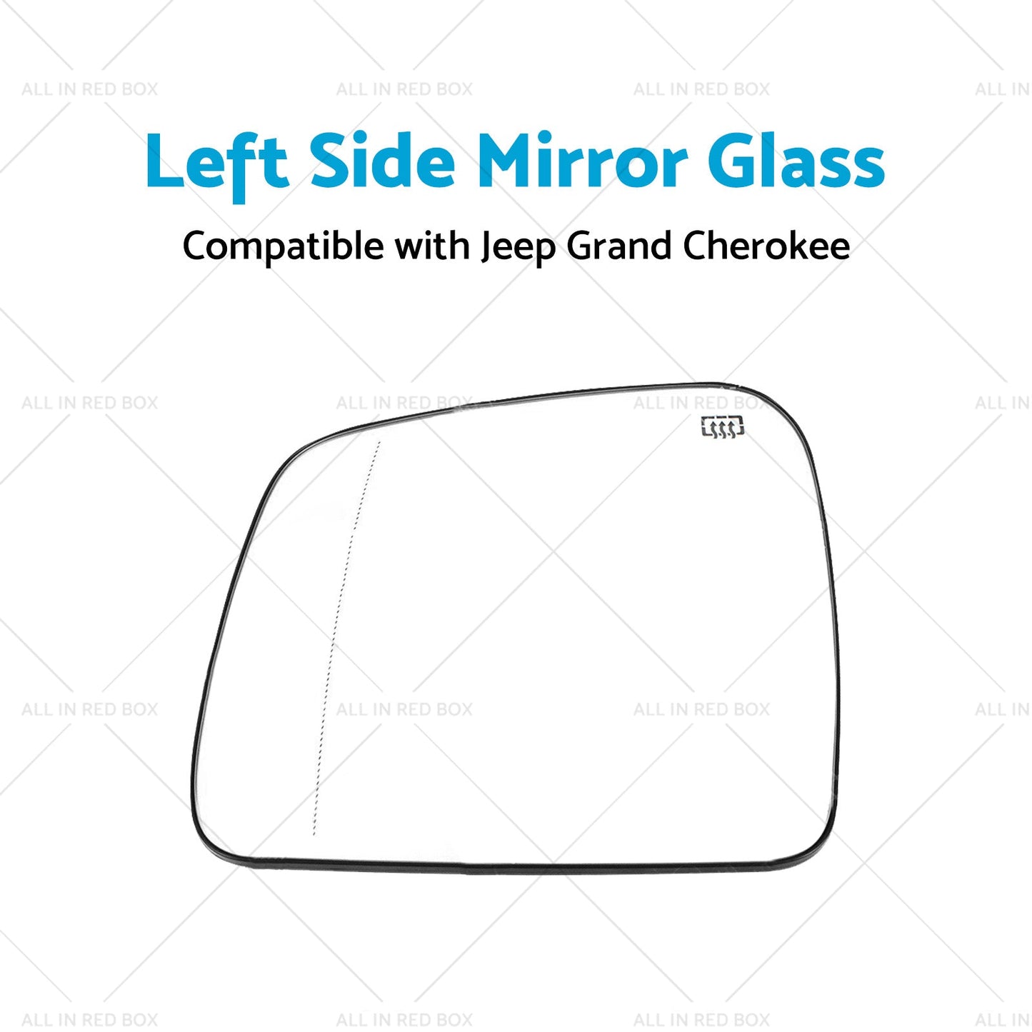 Left Side Mirror Glass Suitablefor Jeep Grand Cherokee WK 10- Convex Heated Base-3