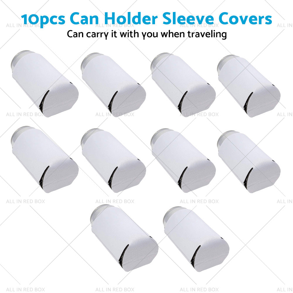 10PCS Foldable Insulated Beer Can-Cooler Sleeve Covers Reusable Drink Covers-4
