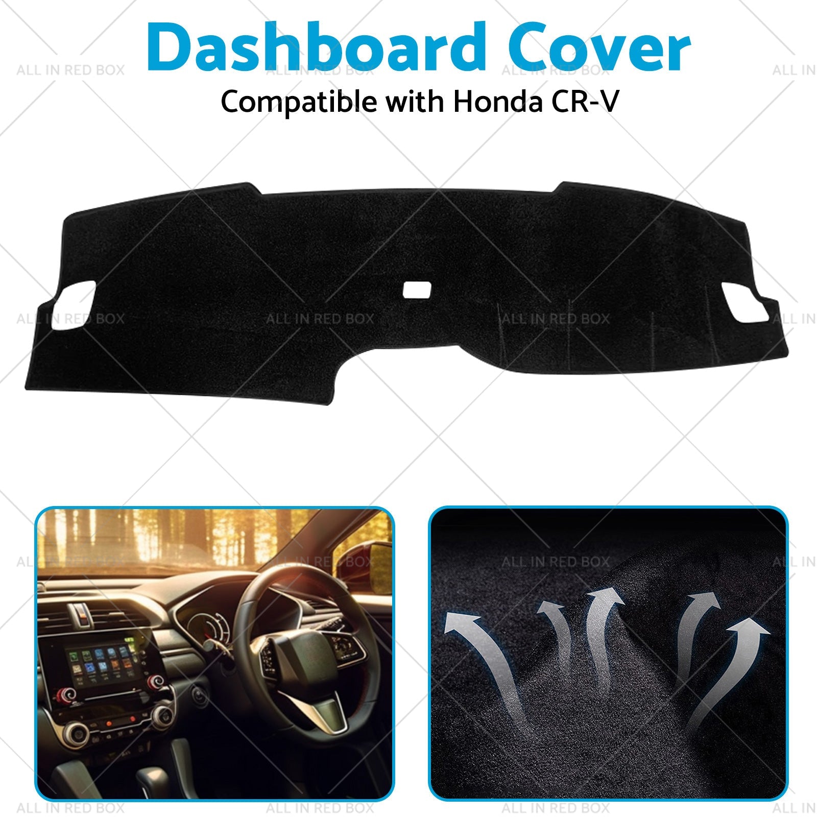 Dashboard Cover Pad Carpet Dash Mat Suitable for Honda CR-V CRV 2023 Without HUD-4