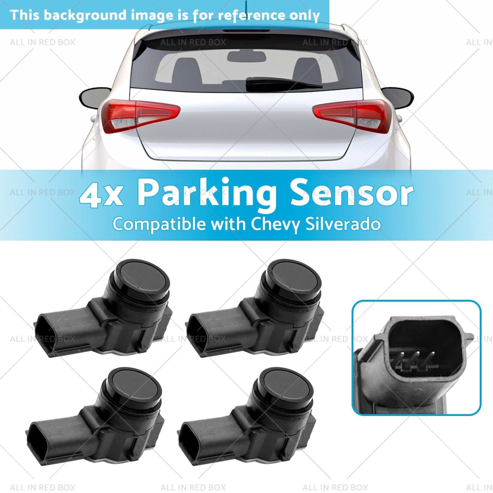 4x Parking Sensor Suitable for Cadillac Chevy Silverado 1500 2500 14-18 23428268-2
