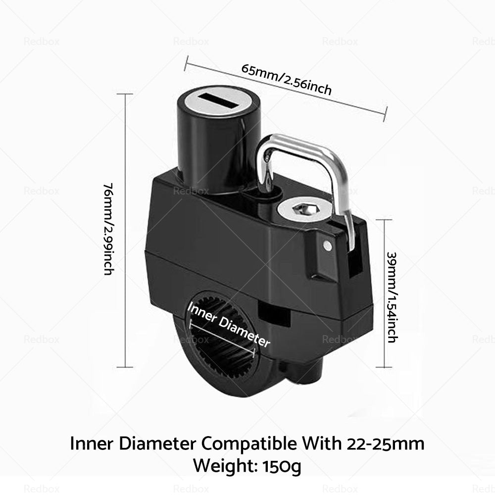 Motorcycle Helmet Lock 22mm 25mm Handlebar Frame Tube Suitable For Harley-2