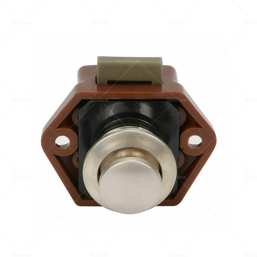 5x Push Button Latch Knob Catch Lock For Drawer Cupboard Door Caravan Cabinet-4