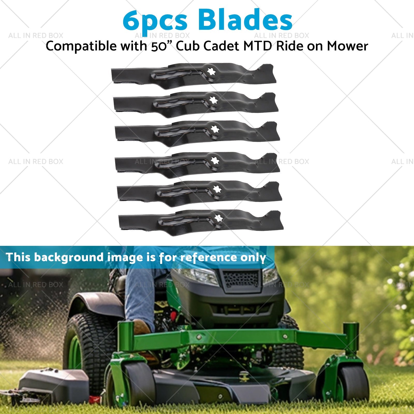 6pcs Blades Suitable 50inch Cub Cadet MTD Ride on Mower 742-04053 942-04053 B-3
