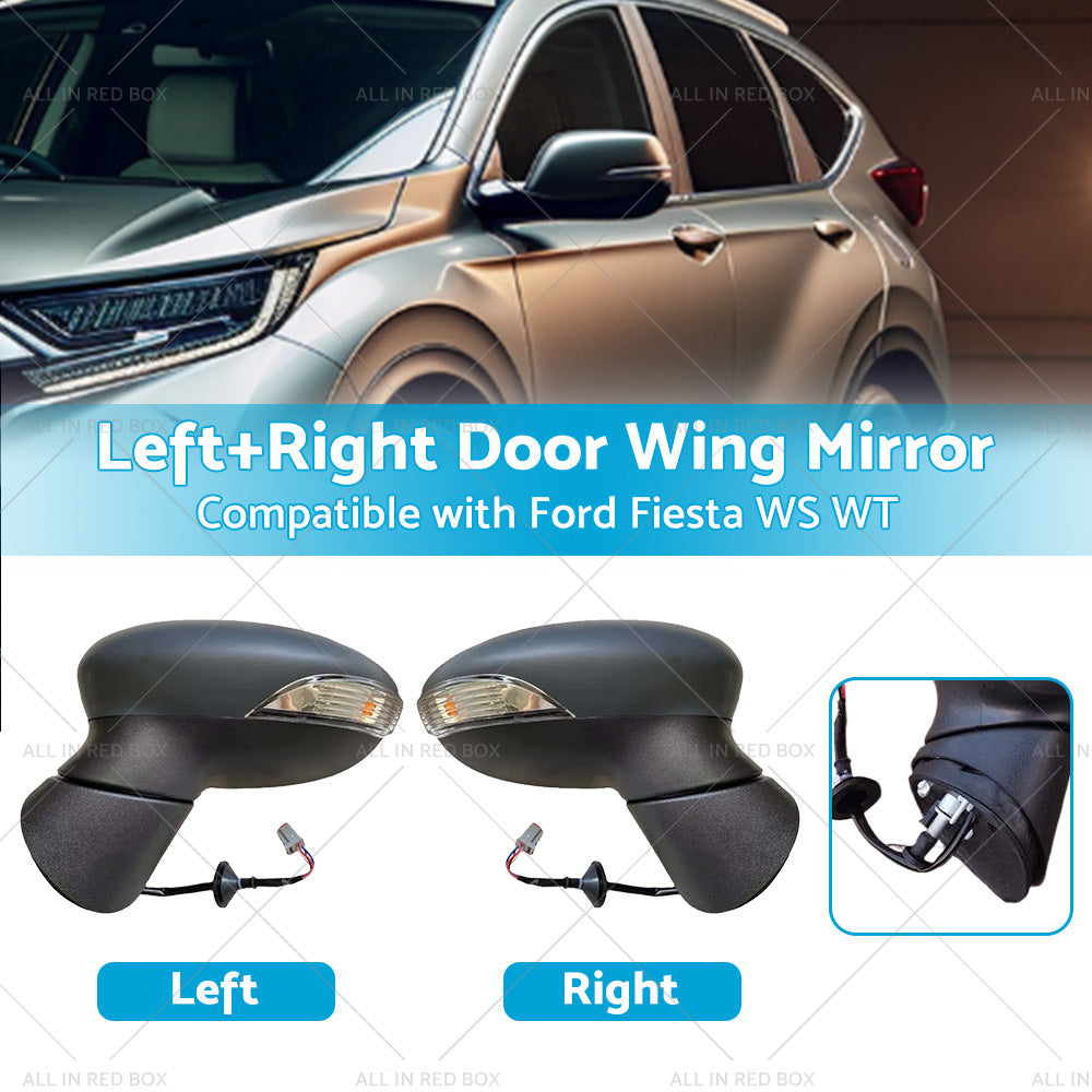 RH  LH Pair Electric Door Mirror No Heat Suitable For Ford Fiesta WS WT 08~17-2