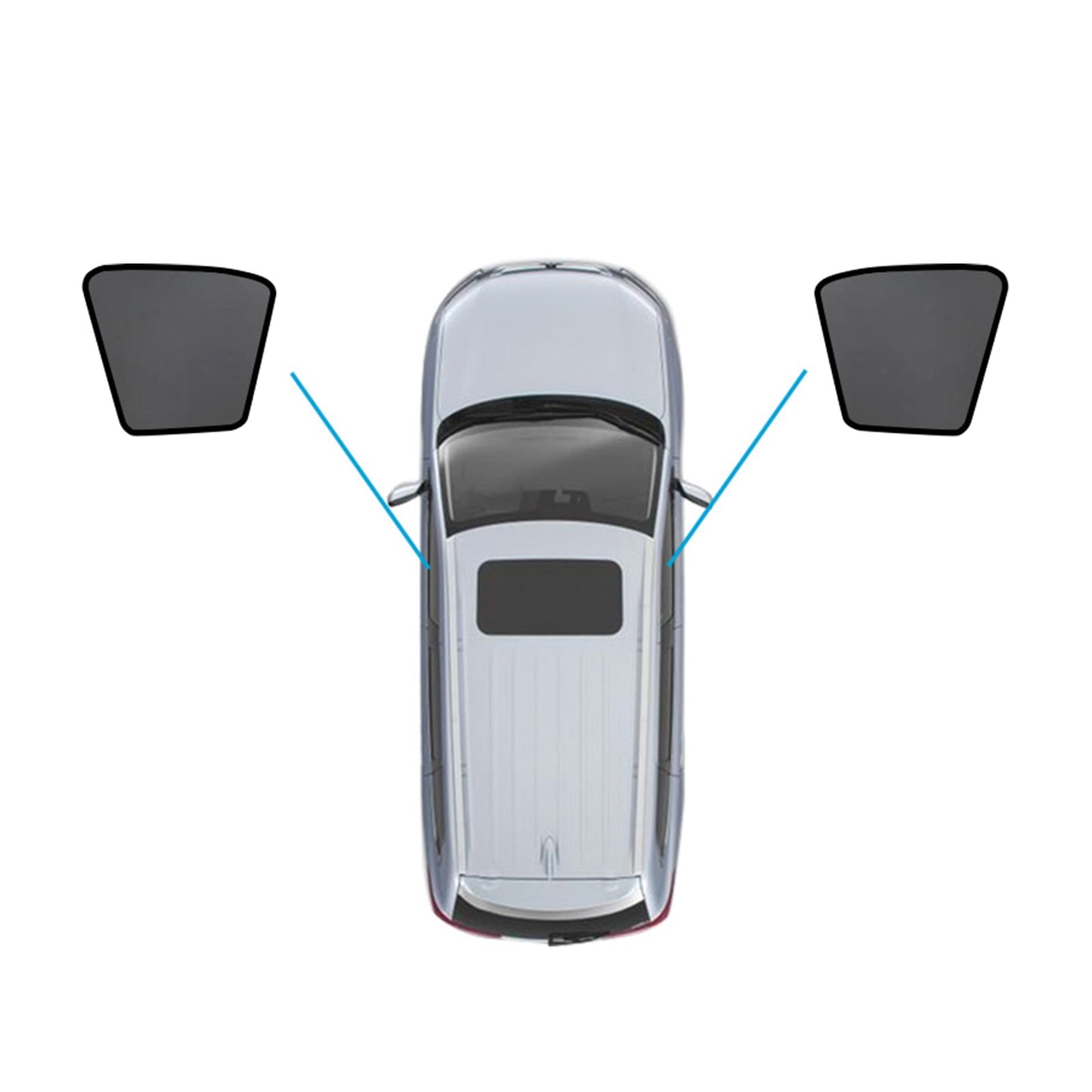 Magnetic Mesh Sun Blind Shades Suitable for Suitable for Toyota Hilux SR5 15-25-0