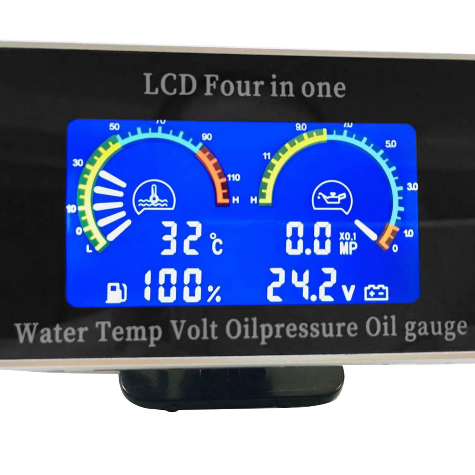 4-in-1 Car LCD Meter Digital Oil Pressure Voltage Water Temperature Fuel Gauge-3
