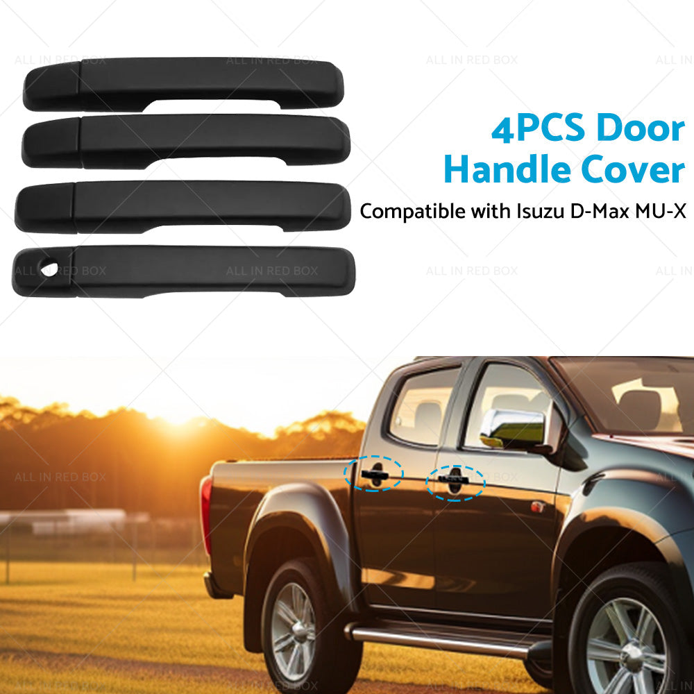 4PCS Door Handle Cover Trim Suitable for Isuzu D-Max DMax MUX MU-X 2012 - 2015-3