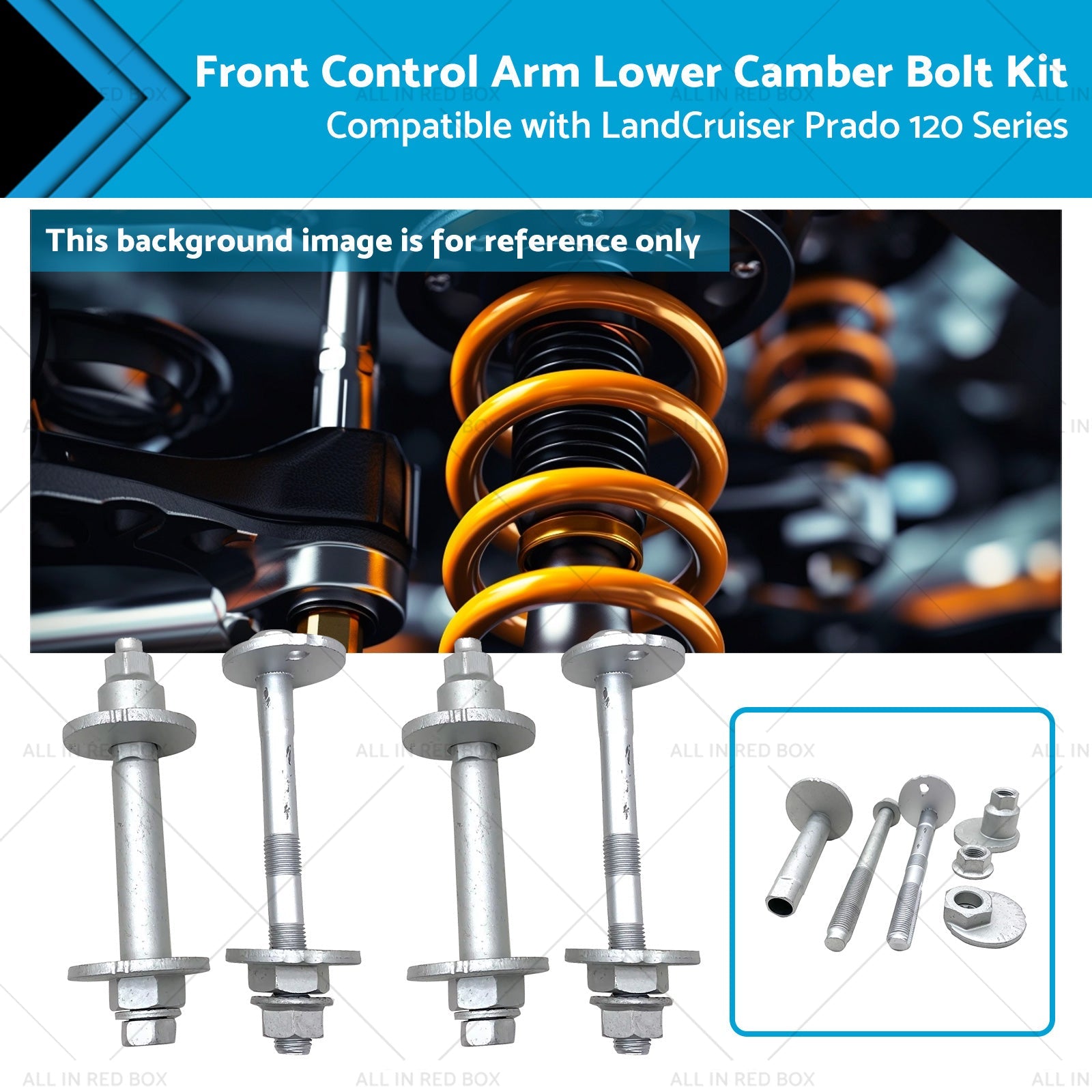 Control Arm Lower Camber Bolt Kit Front Suitablefor LandCruiser Prado 120 Series-0