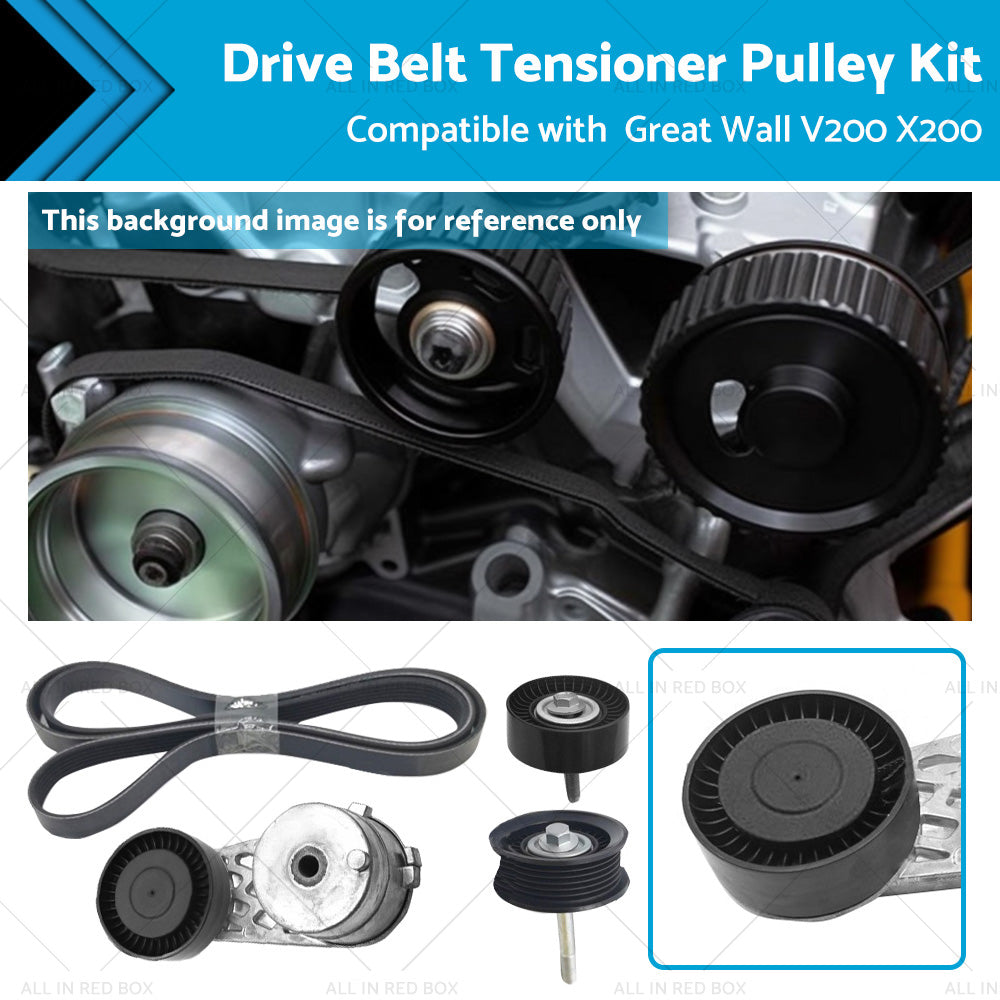 Drive Belt Tensioner Pulley Kit Suitable for Great Wall V200 X200 2. 0L Diesel-0