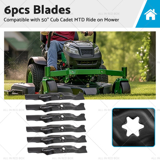 6pcs Blades Suitable 50inch Cub Cadet MTD Ride on Mower 742-04053 942-04053 B-0