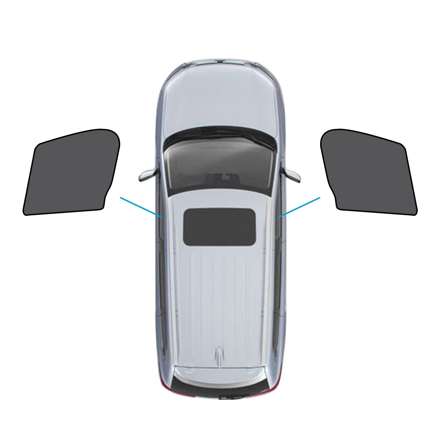 2x Front Car Window Sun Shades Suitable for Mazda CX-9 CX9 16-25 UVA Protection-0