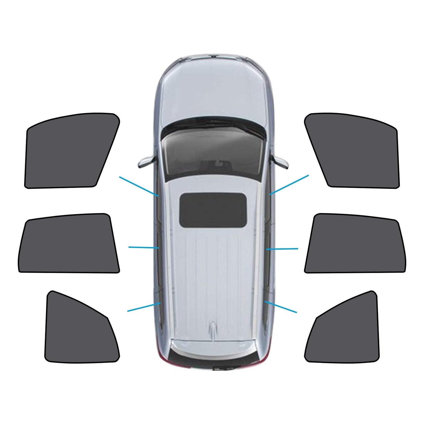 Car Window Magnetic Mesh Sun Blind Shades Suitable for BMW iX3 2023-2024-0