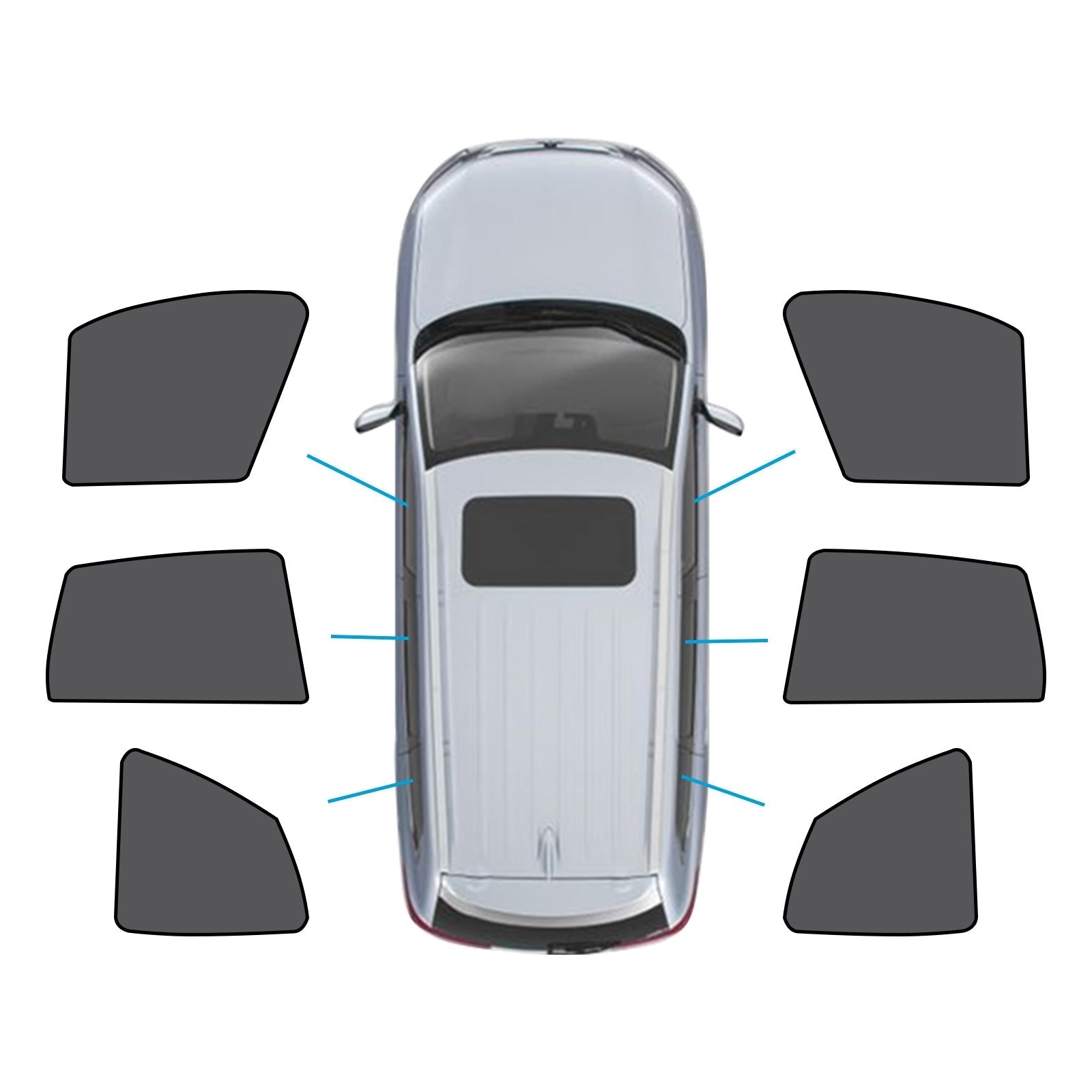 Car Window Magnetic Mesh Sun Blind Shades Suitable for BMW iX3 2023-2024-0