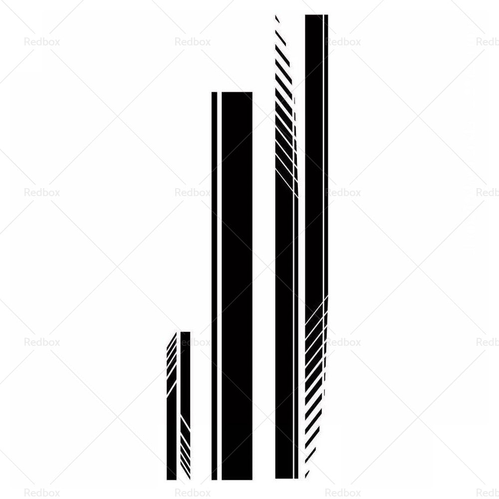 5x Car Side Body Sticker Vinyl Hood Roof Decals Racing Long Stripe Universal-3
