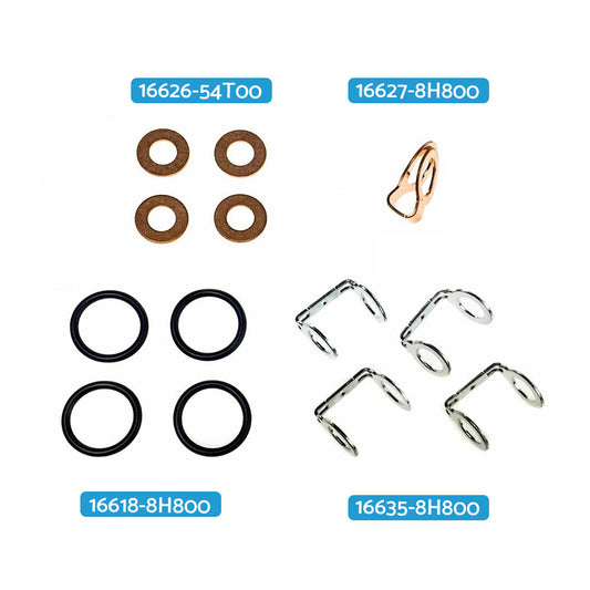 Injector Seal Washer Kit Fits For Nissan Navara D40 D22 Pathfinder R51 YD25 2. 5-0