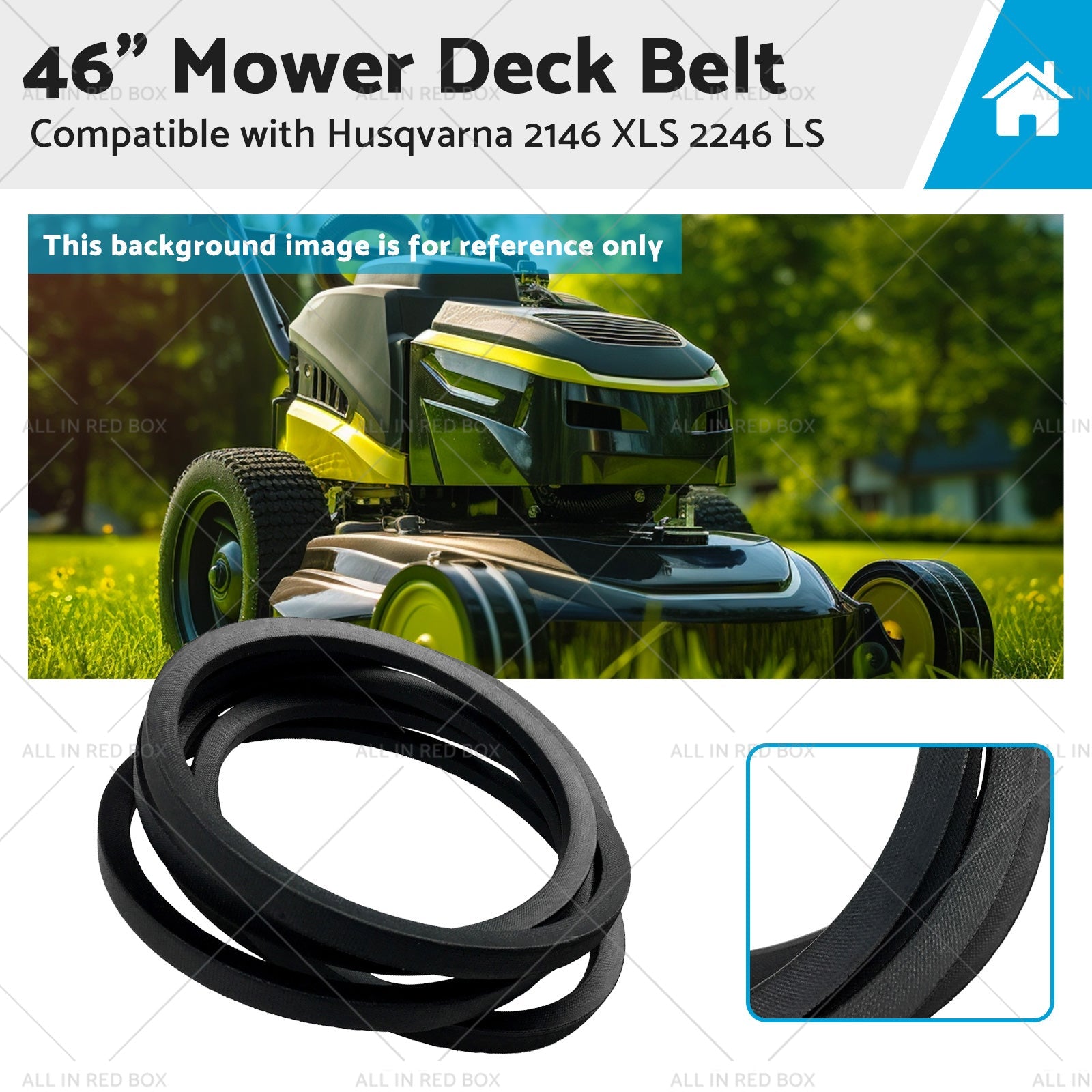 46 inch  Mower Deck Belt Suitable for Husqvarna 532405143 21546607 405143 Deck Belt-0