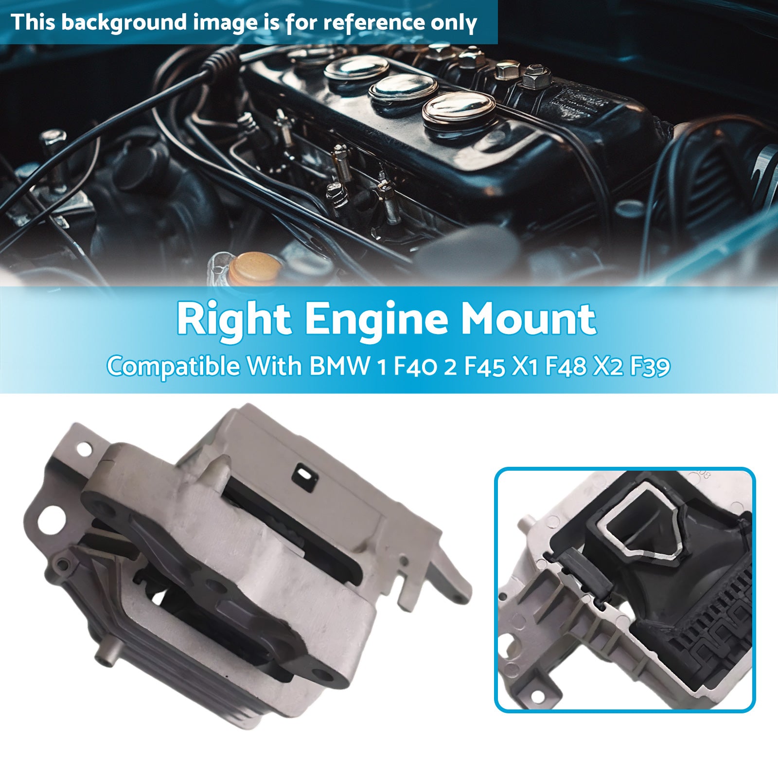Engine Mount Right Suitable For BMW 1 F40 2 F45 F46 X1 F48 X2 F39 MINI F55 F60-2