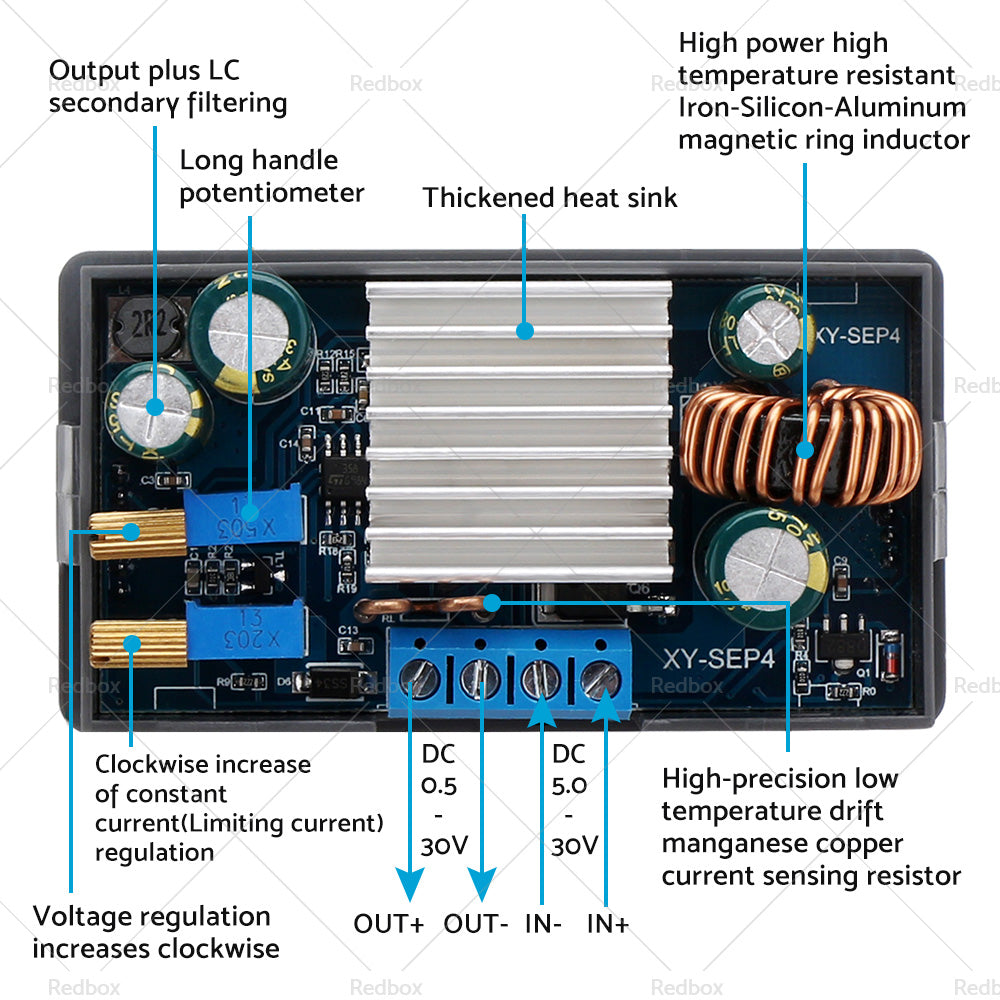 Buck Boost Converter Power Supply Module DC 5-30V LCD Adjustable Auto DC-DC AU-2
