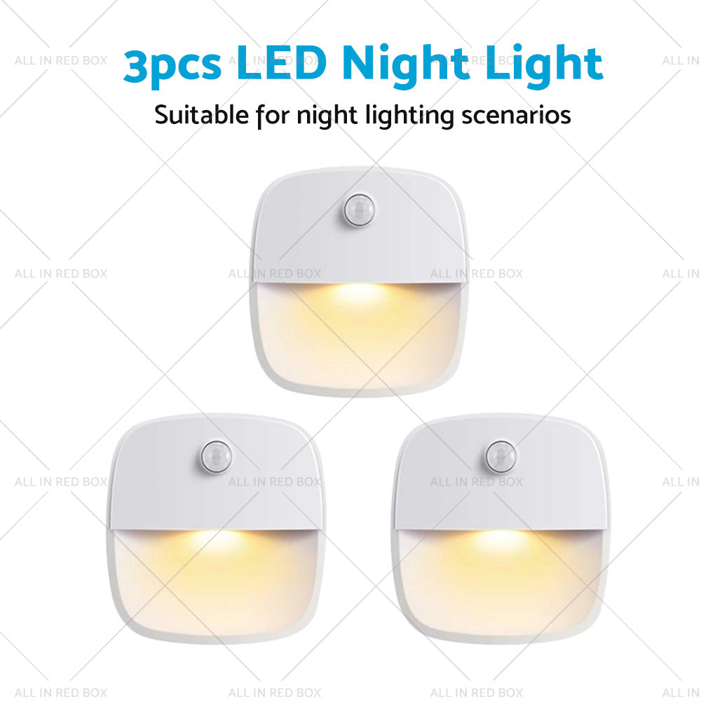 3 PCS Cordless Battery-Powered LED Night Light Motion Sensor Light-Warm White-4