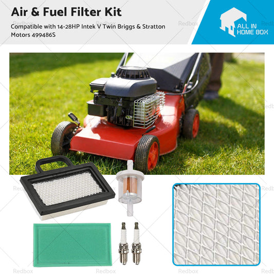 Air Fuel  and  Filter Kit Suitable For Intek V Twin Briggs  and  Stratton Motors 499486S-0