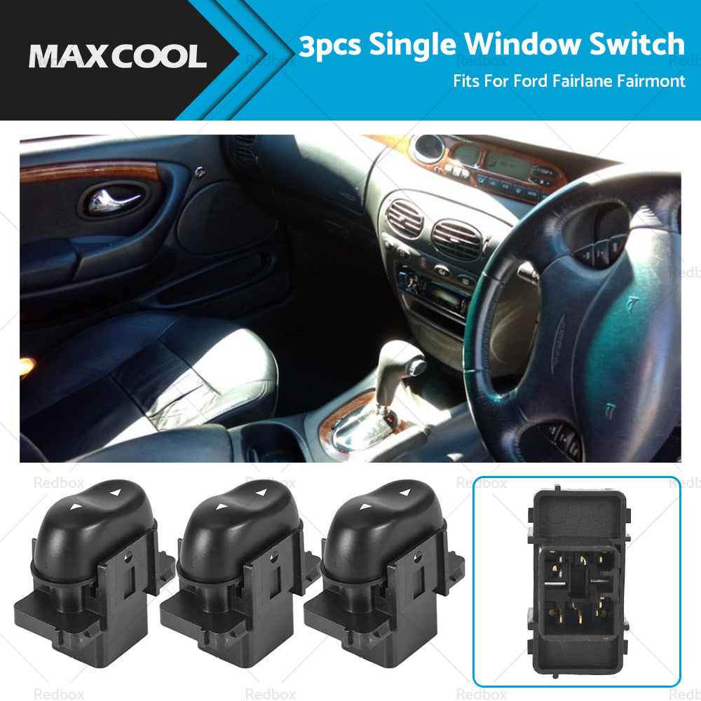 3PCS Single Window Switch Passenger Side For Ford Fairlane Fairmont AU 1998-2002-2