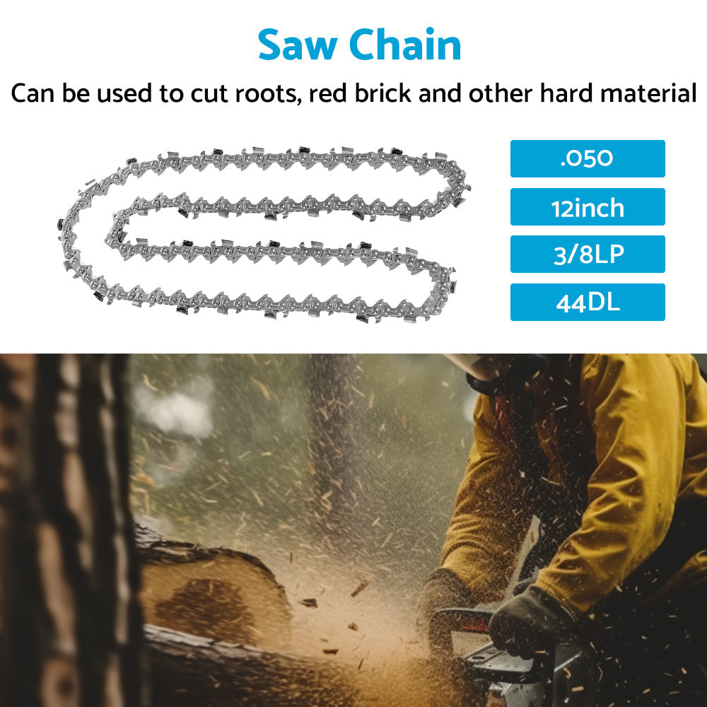 3 8LP 12 inch. 050 44DL Semi Chisel Tungsten Carbide Chainsaw Chain-3