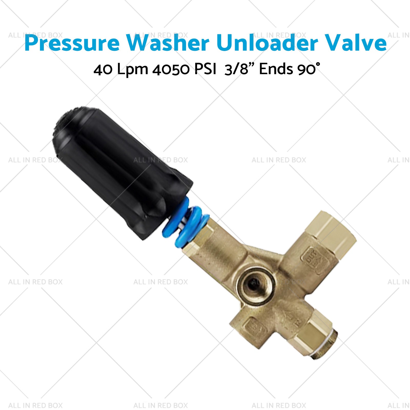 1PCS Pressure Washer Unloader Valve 40 Lpm 4050 PSI 3/8" Ends 90 degree-4