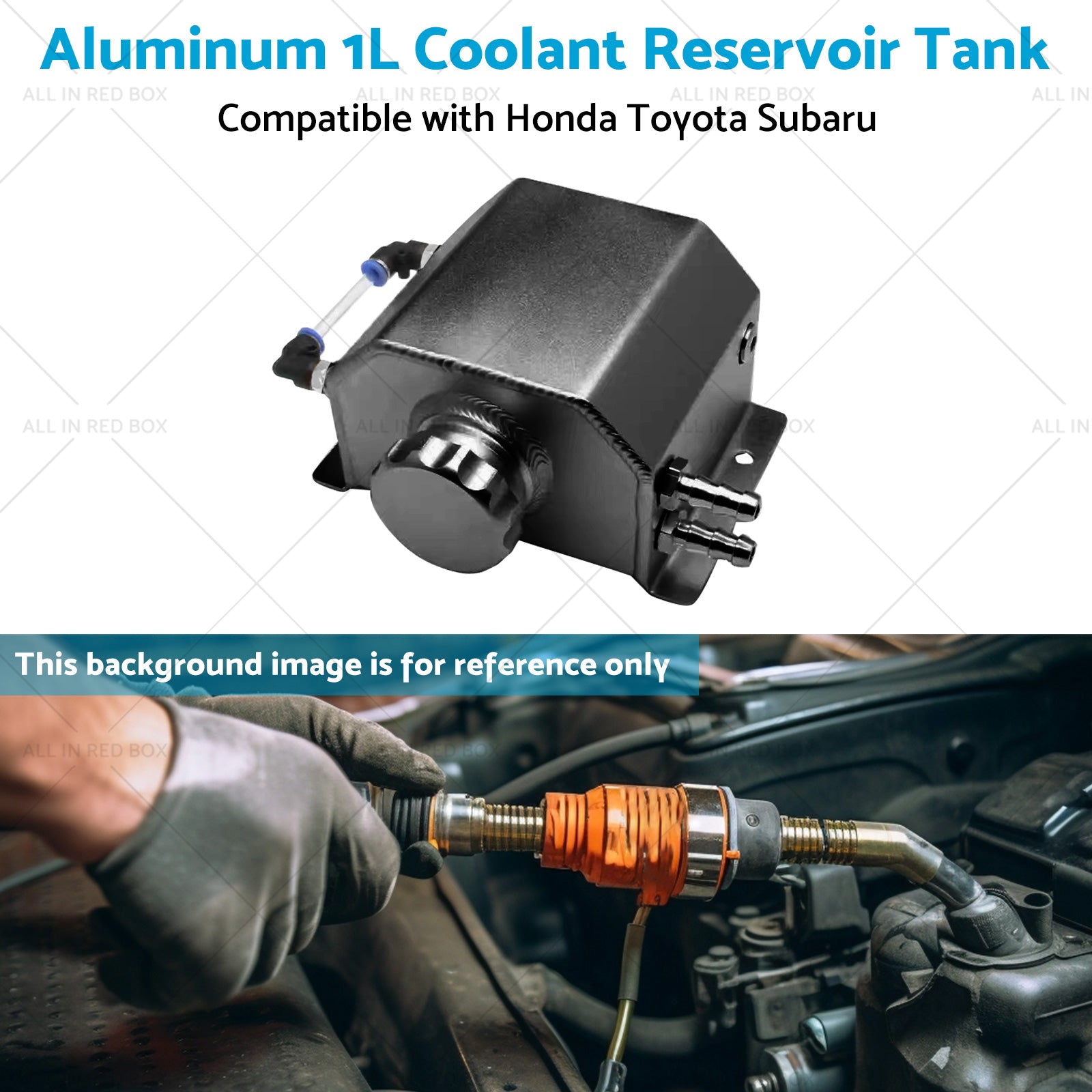 1L Aluminum Coolant Reservoir Tank Coolant Overflow Bottle Recovery Water Tank-4