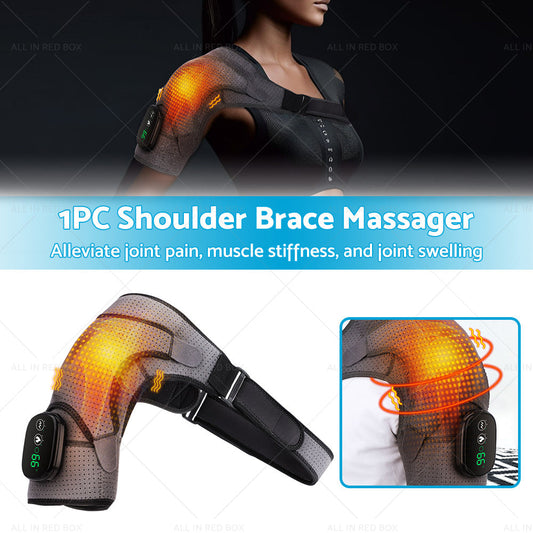 Heated Shoulder Brace Massage Rotator Cuff Support Compression Wrap Rechargeable-1