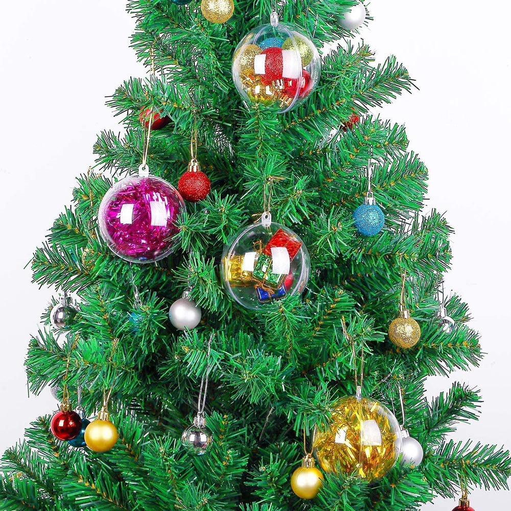 10pcs 8cm 10cm Christmas Balls Xmas Tree Ornament Decoration Plastic Bubbles AU-2