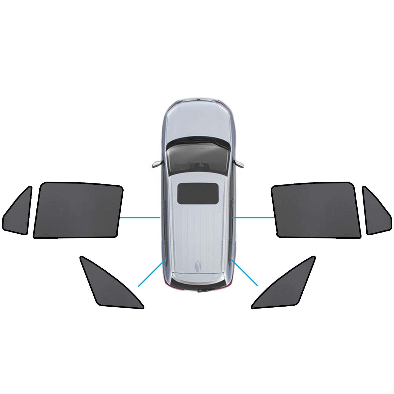 Car Window Sun Shades Magnetic Mesh Suitable for Mercedes-Benz GLC 2015-2022-3