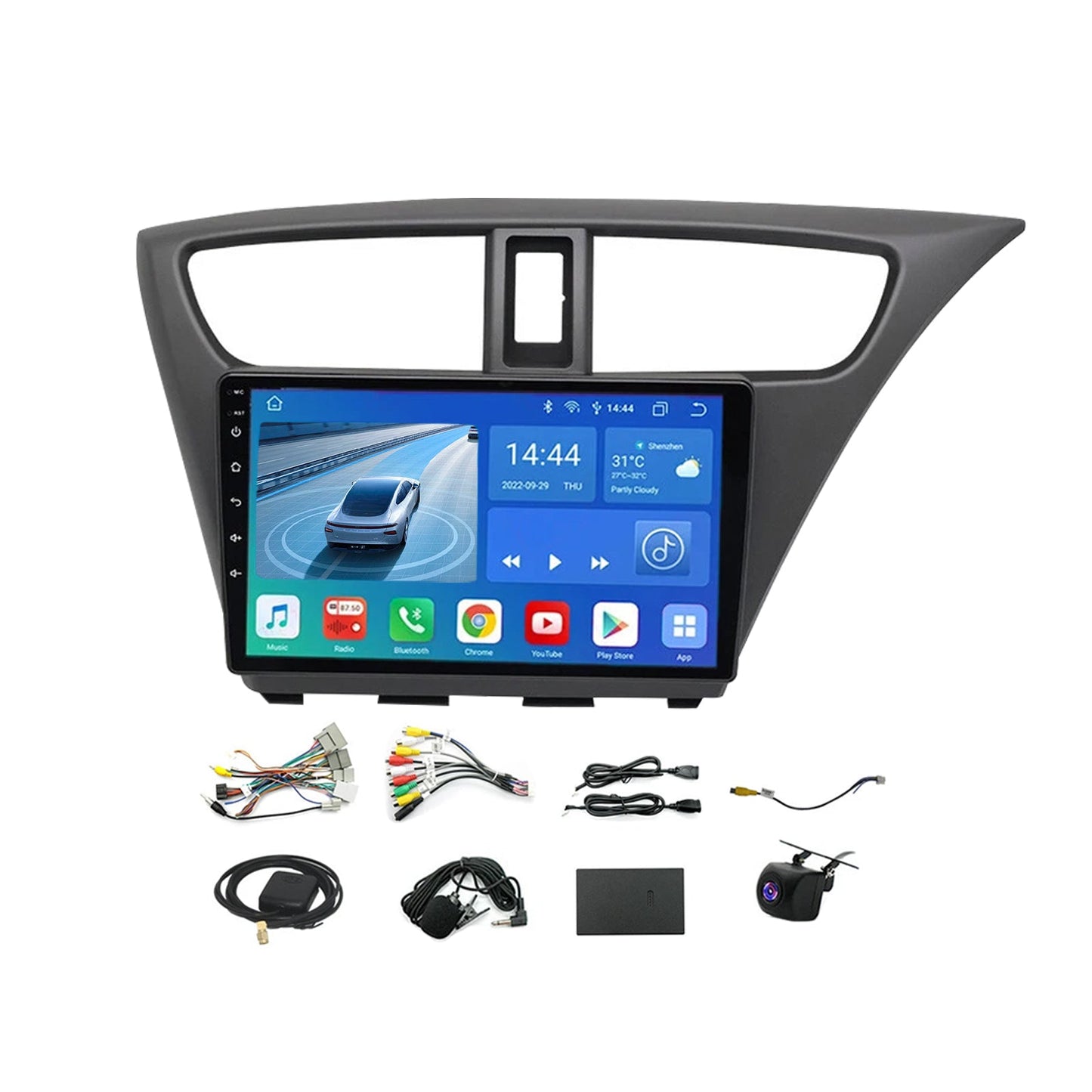 Head Unit Car Stereo Android Carplay GPS Radio Suitable for Honda Civic 12-15-0