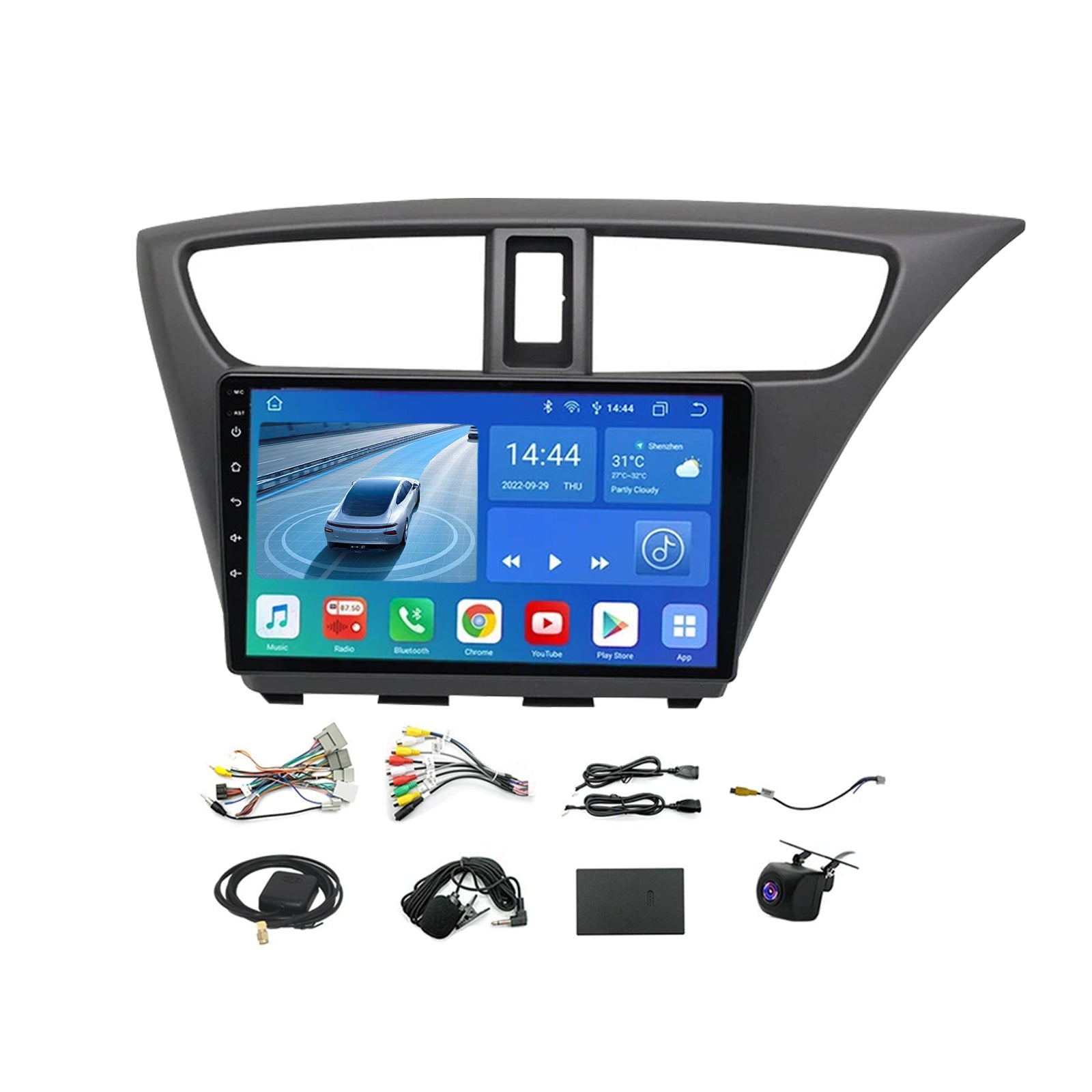 Head Unit Car Stereo Android Carplay GPS Radio Suitable for Honda Civic 12-15-0
