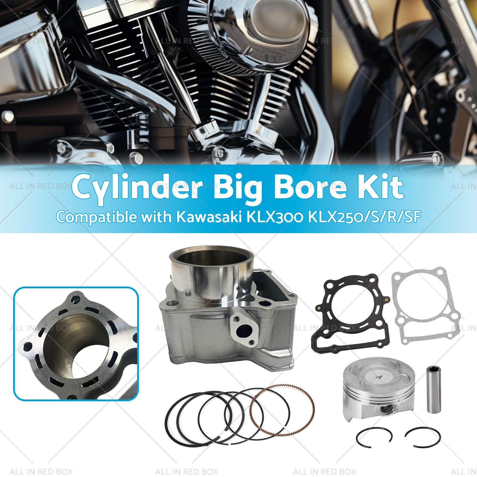 78mm Cylinder Big Bore Kit Suitable For Kawasaki KLX300 KLX250 S R SF 1993-2014-2