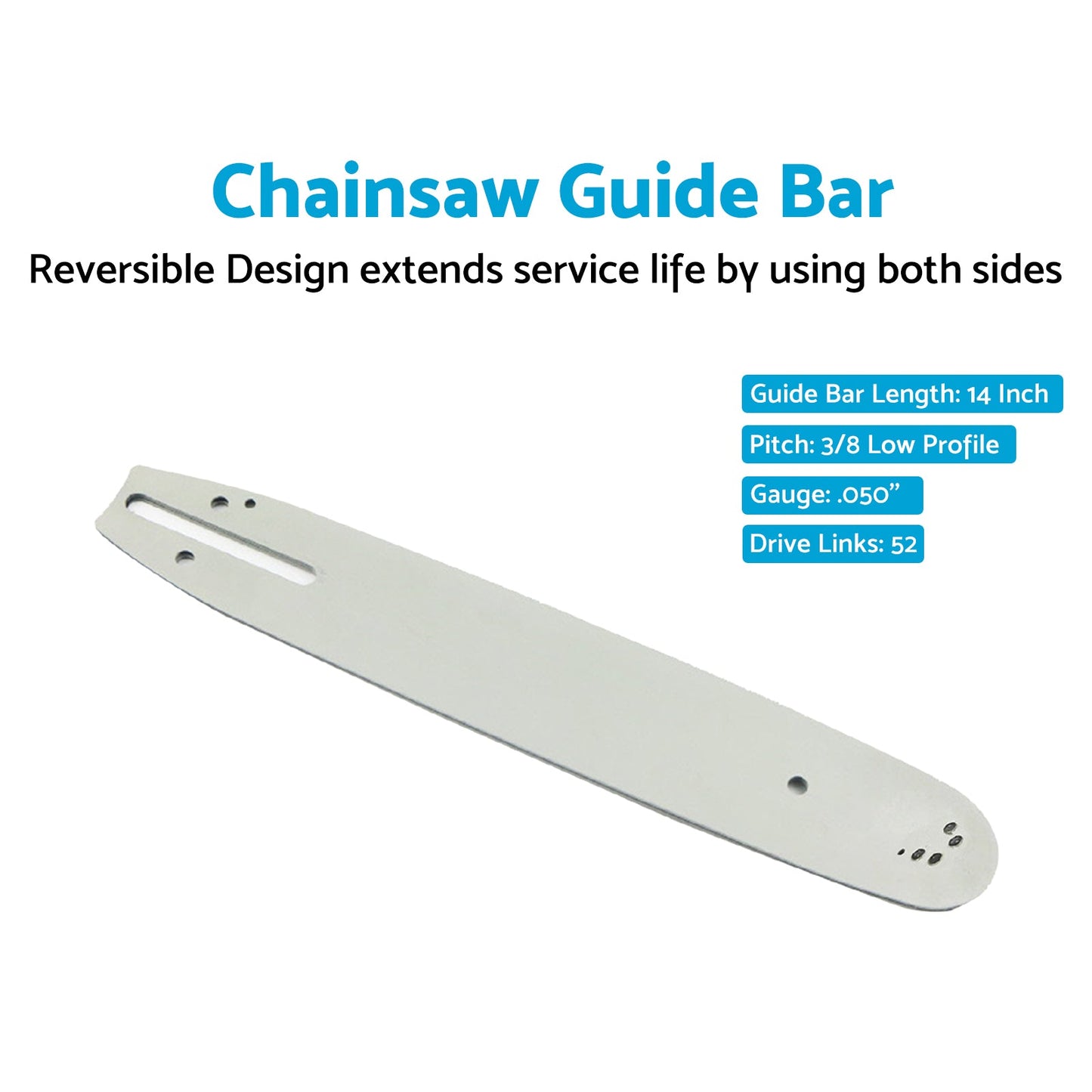 14'' Chainsaw Guide Bar 3/8LP .050 52DL Suitable For Makita XCU03PT E-00088-5