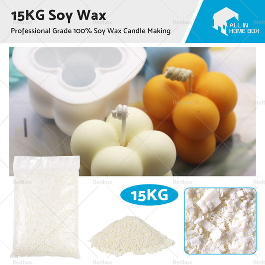 15KG Natural SOY WAX DIY Craft 100 percent  Pure for Melt  and  Candle Making Bulk Supplies-0
