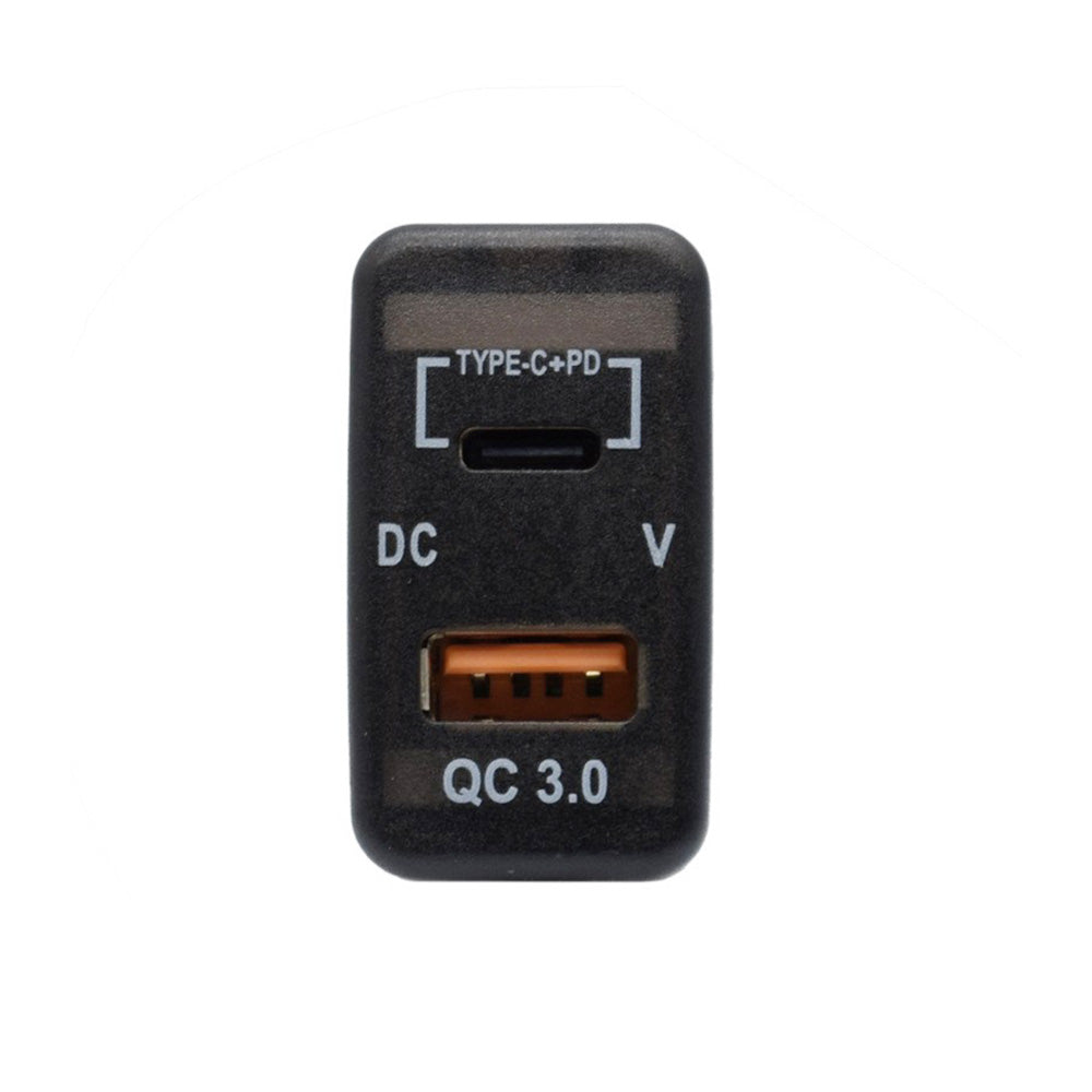 Type-C  USB Car Charger Adapter Voltmeter Suitable For Land Cruiser Prado 120-1