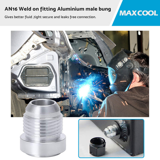 AN16 Male Aluminium weld on JIC bung fitting -16AN JXSS032 AU-0