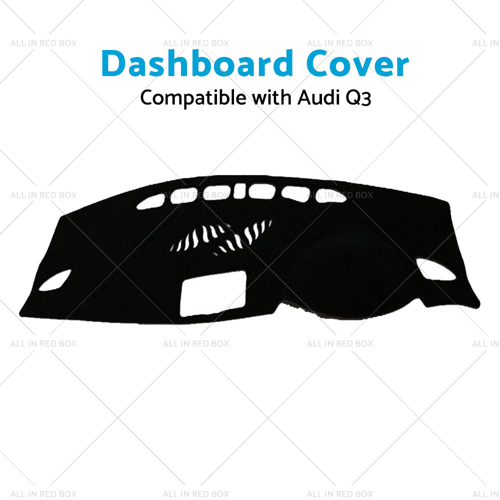 Non-Slip Dash Mat Suitable For Audi Q3 8U Series 2012-2018 Dashboard Cover Black-4
