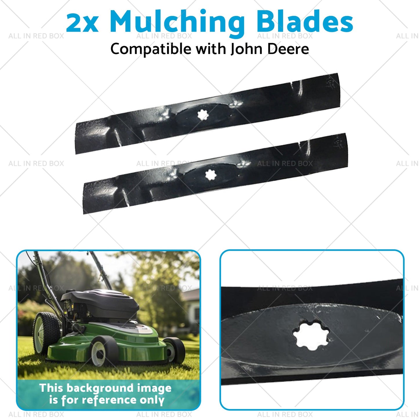 AM141033 GX22151 2x 42 inch  Mulching Blades Suitable for John Deere LA115 LA120 D100-2