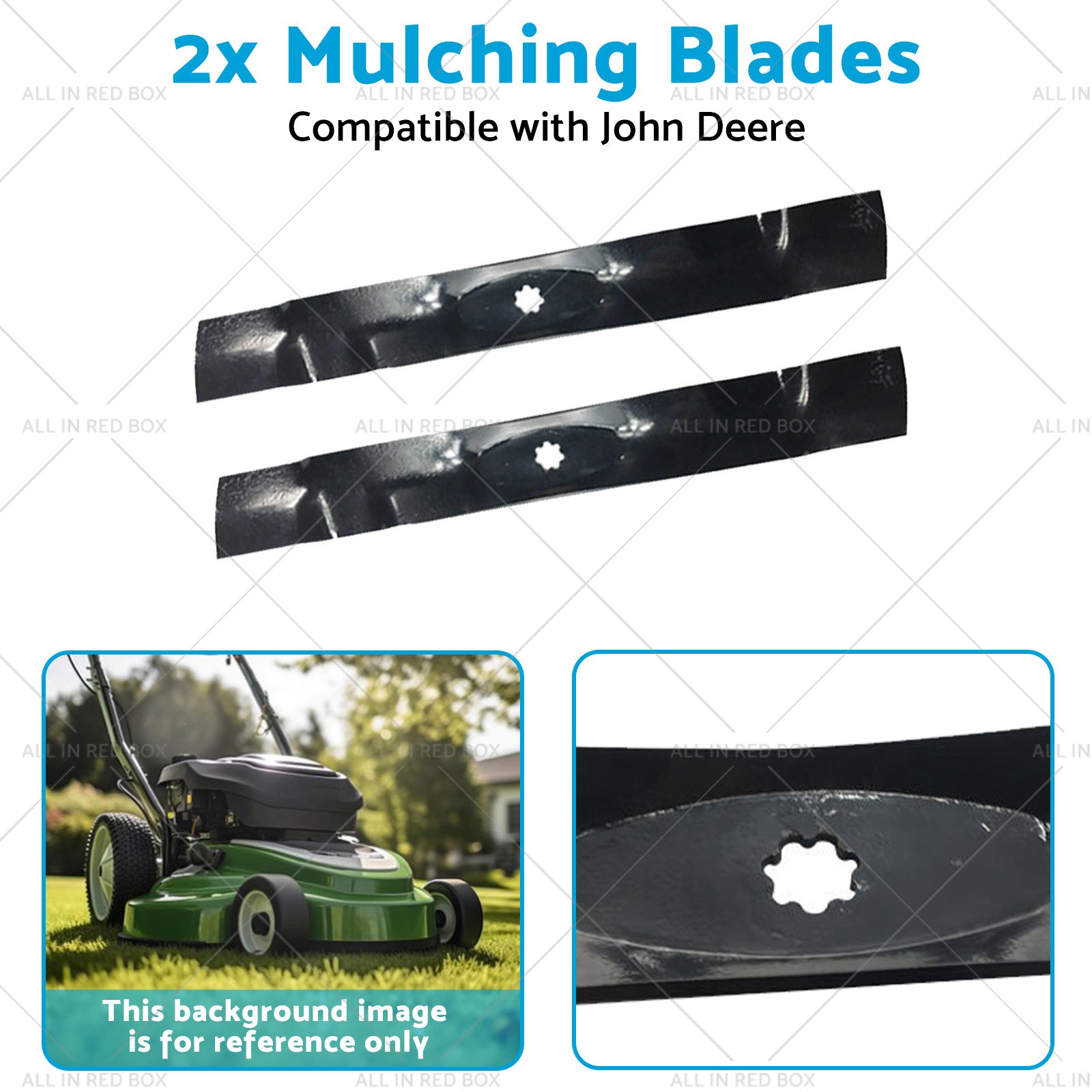 AM141033 GX22151 2x 42 inch  Mulching Blades Suitable for John Deere LA115 LA120 D100-2