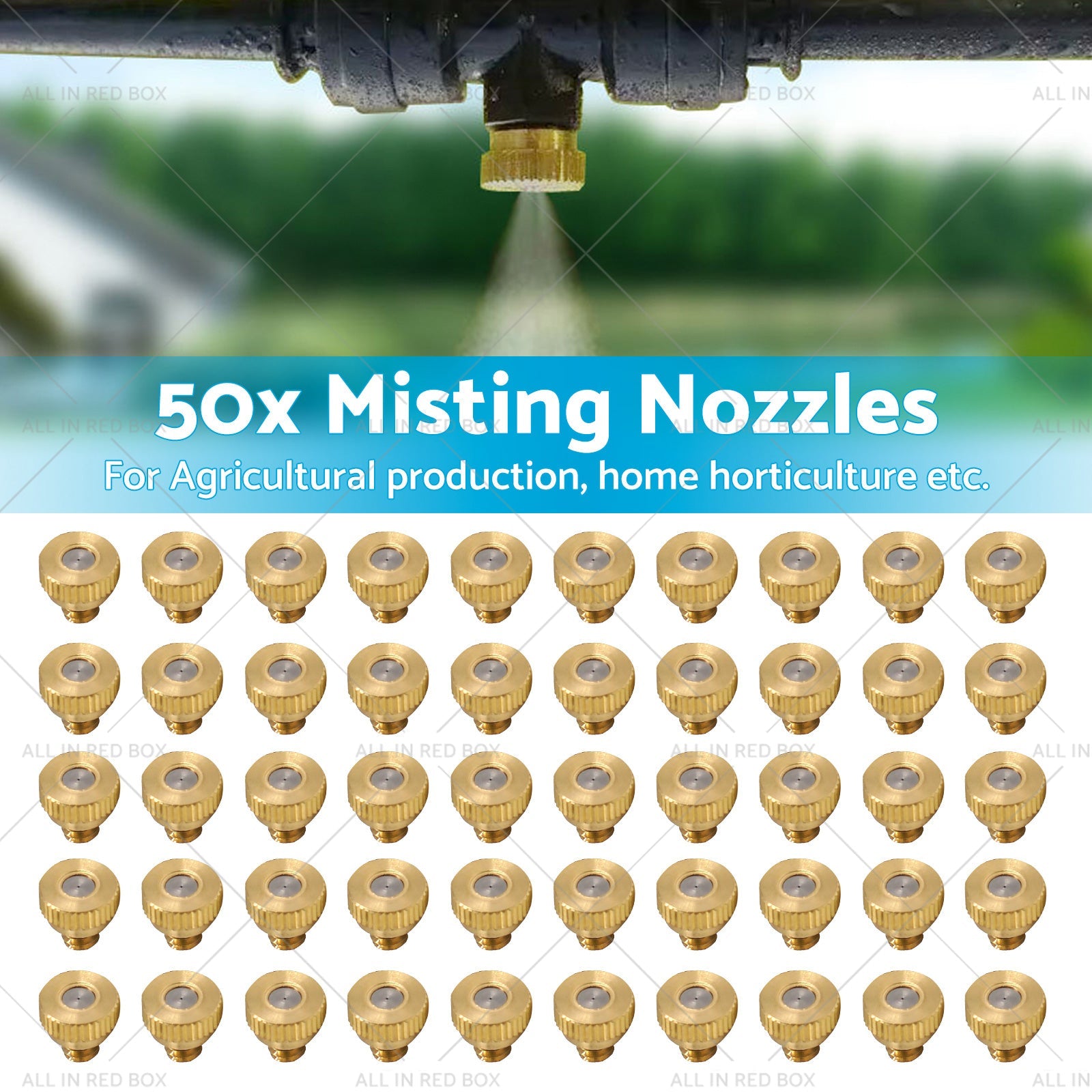 For Cooling System 0. 016inch 10 24 Brass Misting Nozzles Kit Water Mister Sprinkle-1