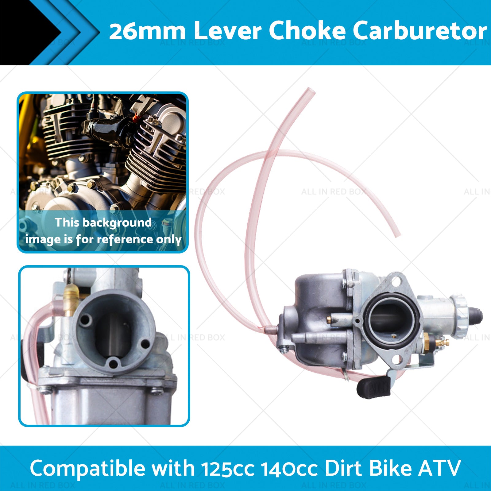 26mm Lever Choke Carburetor Carby Suitable for 125cc 140cc Dirt Bike ATV-1