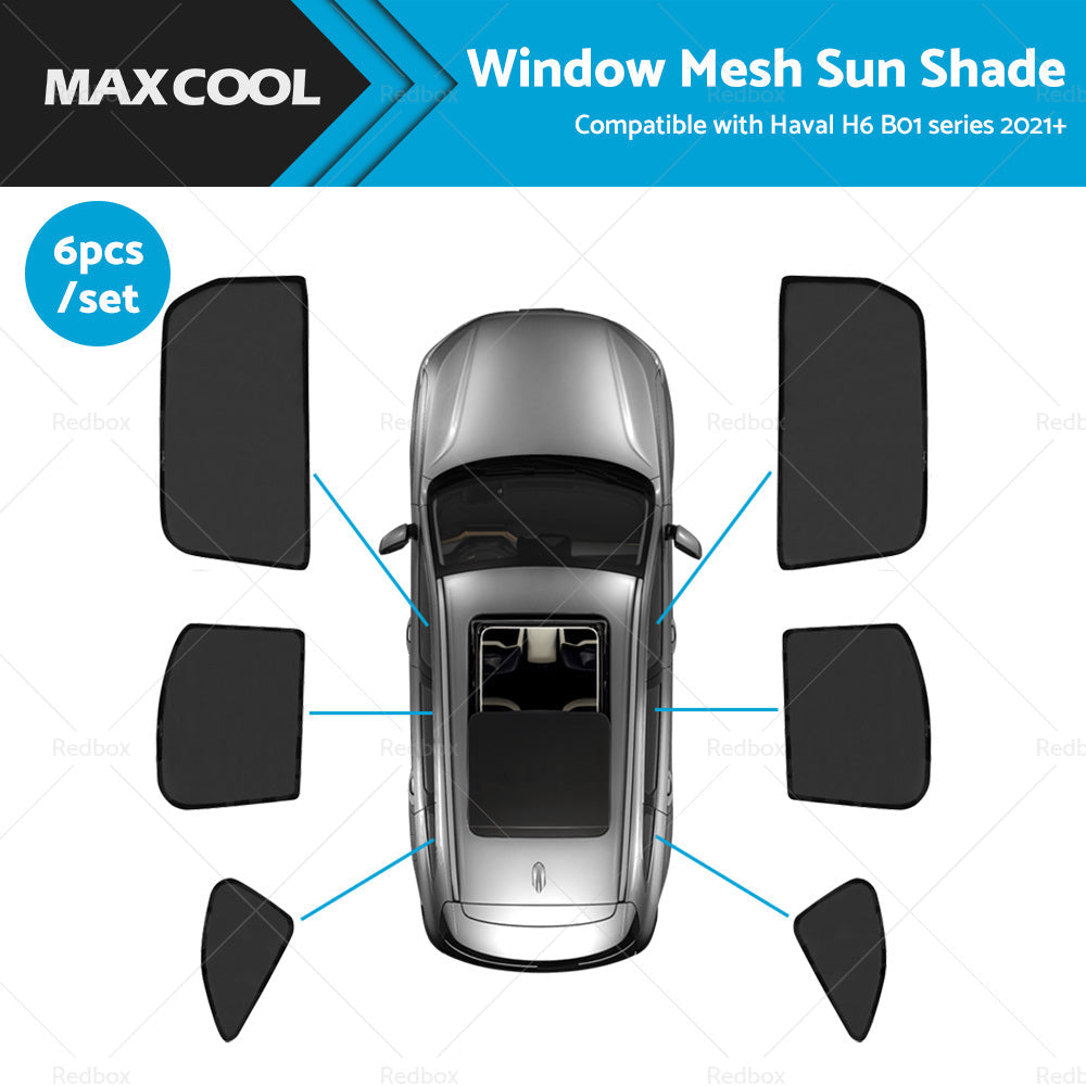 6xFoldable  Window Mesh Sun Shade Suitable For Haval H6 B01 series 2021-0