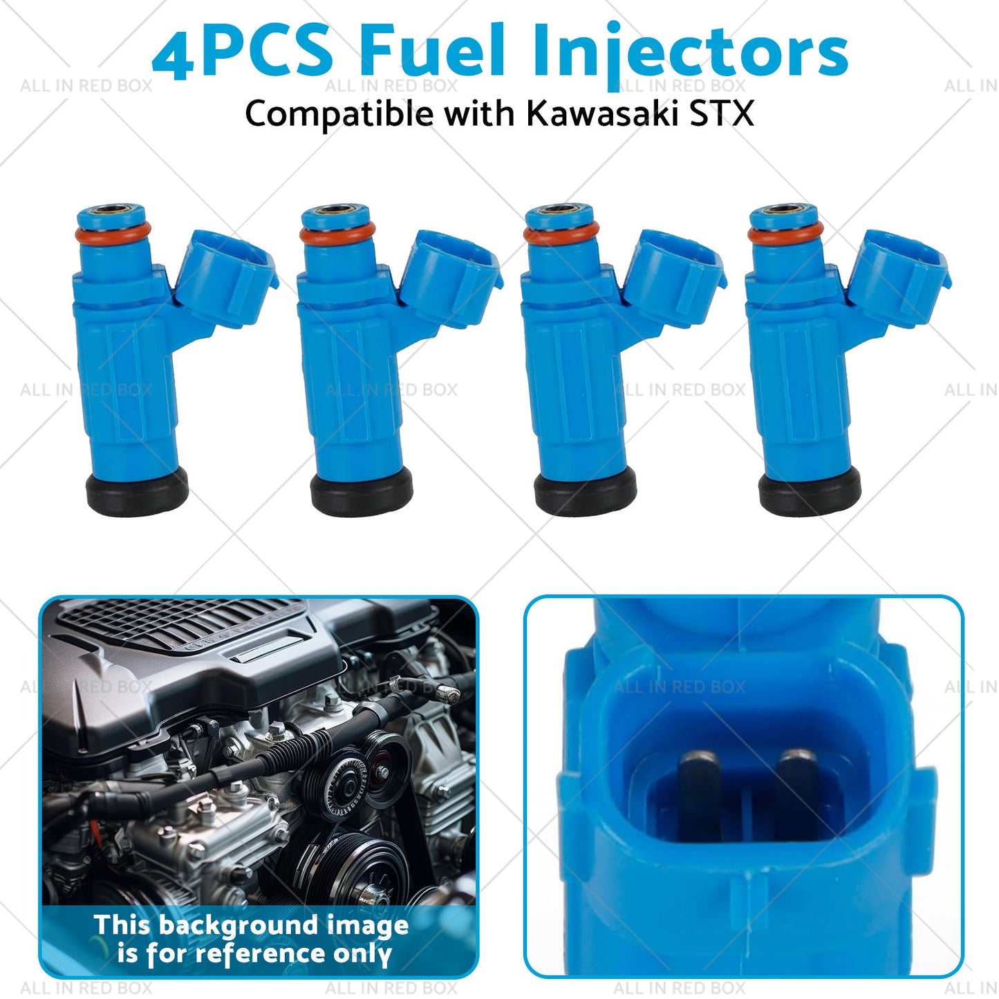 4PCS Fuel Injectors Suitable for STX 15F 2003-2007 Kawasaki STX 12F 2004-2016-3