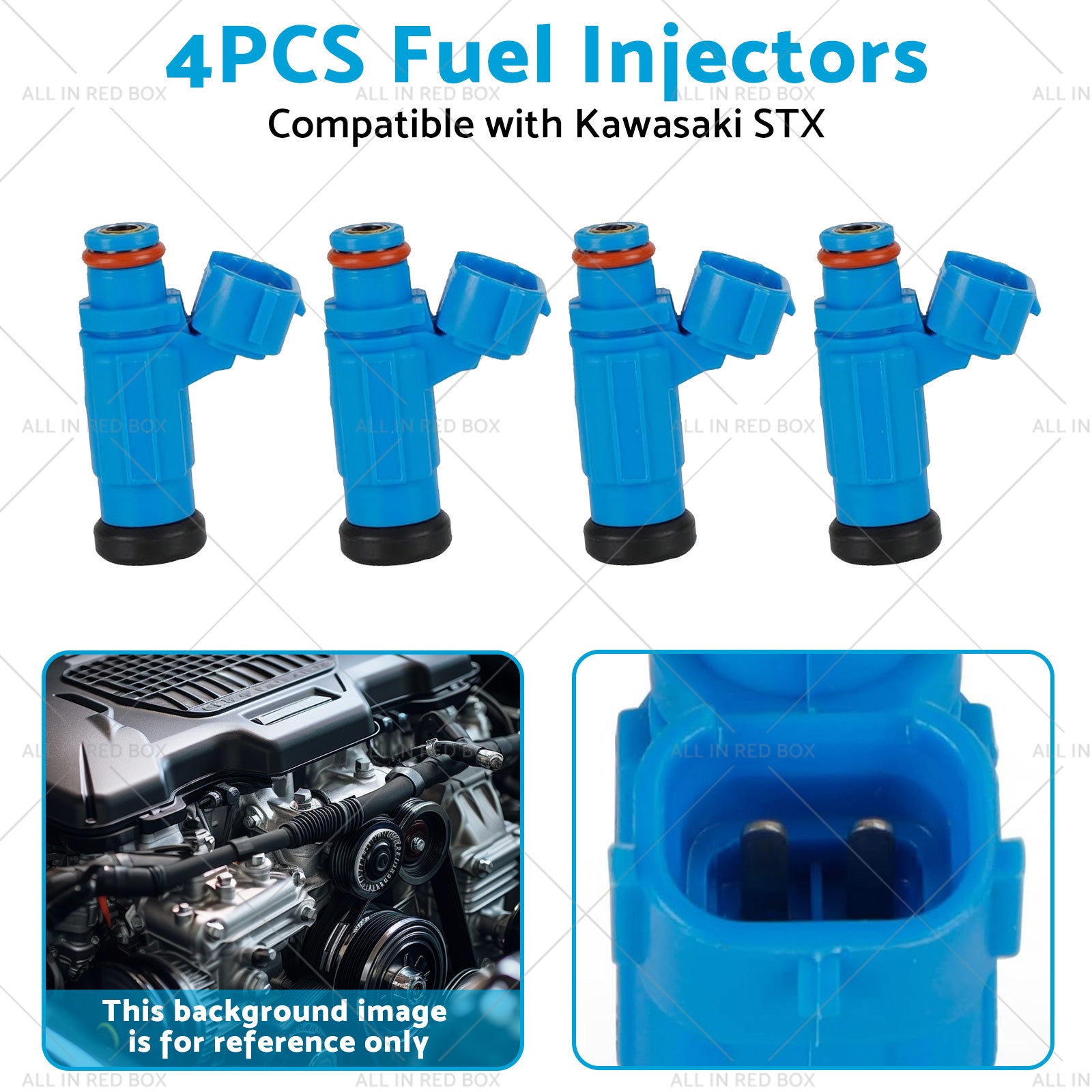 4PCS Fuel Injectors Suitable for STX 15F 2003-2007 Kawasaki STX 12F 2004-2016-3