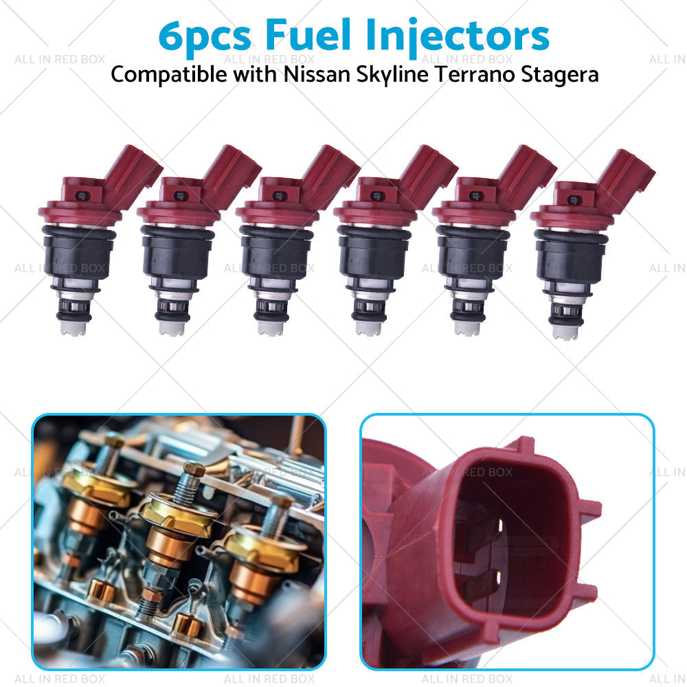 6PCS 740CC Fuel Injector 16600-RR544 Suitable for Nissan Skyline Terrano Stagera-4
