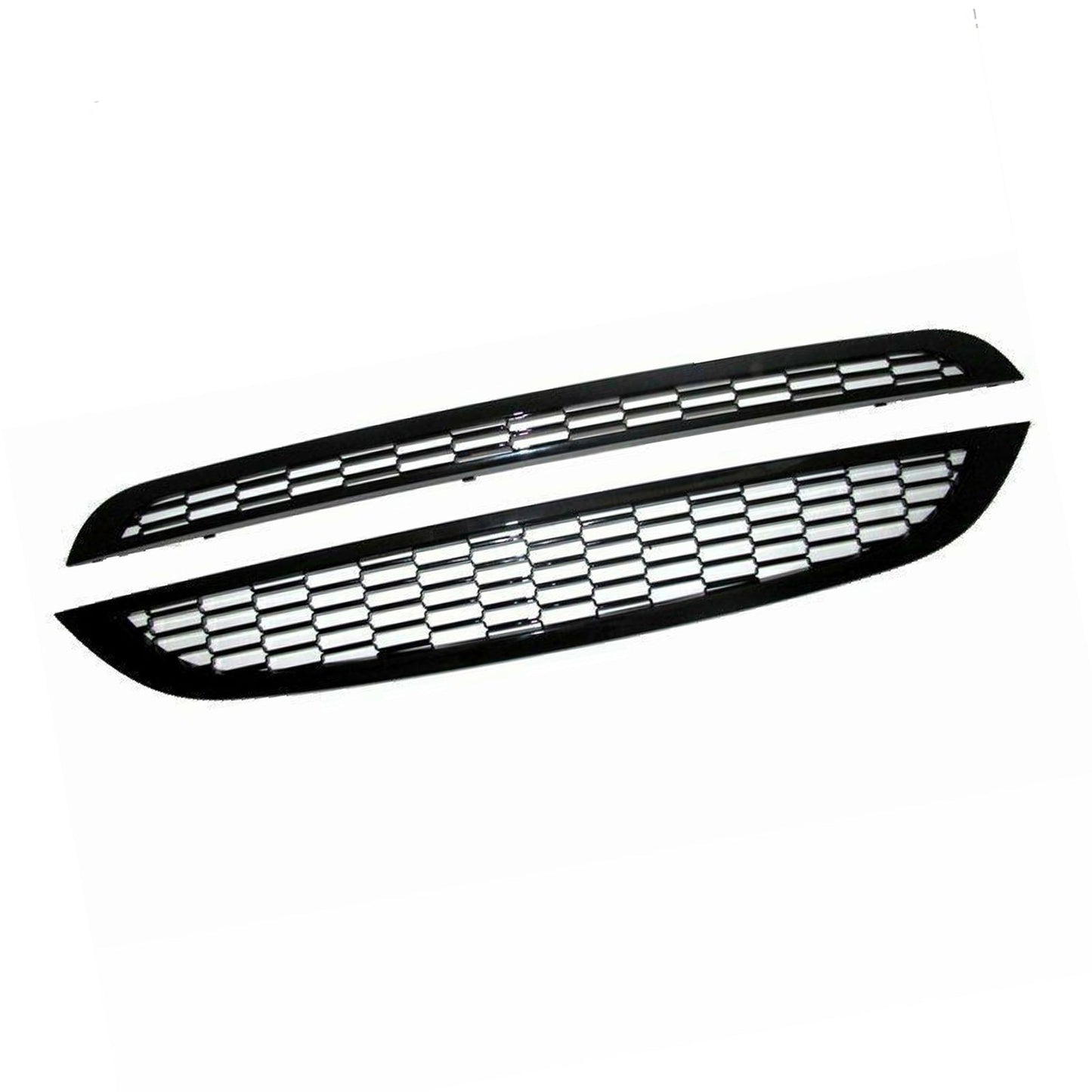 2x Honeycomb Mesh Front Grill Suitable For Mini Cooper R50 / R52 / R53 2002-2006-2